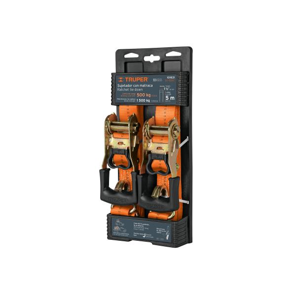 SUJETADORES CON MATRACA 1500KG TRUPER (101831)
