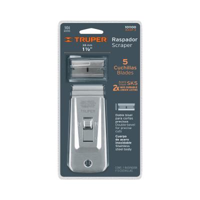 RASPADOR DE ACERO INOX CON NAVAJA 1-1/2 TRUPER (101100)