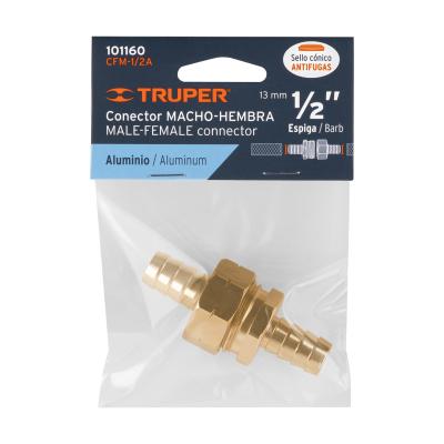 JUEGO DE CONECTORES 1/2 MACHO/HEMBRA DEA ALUMINO TRUPER (101160)