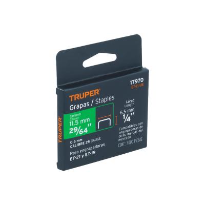 GRAPAS PARA ET-21 1/4 CAJA CON 1000PZAS TRUPER (17970)
