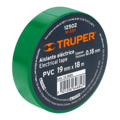 CINTA DE AISLAR 18M VERDE TRUPER (12502)