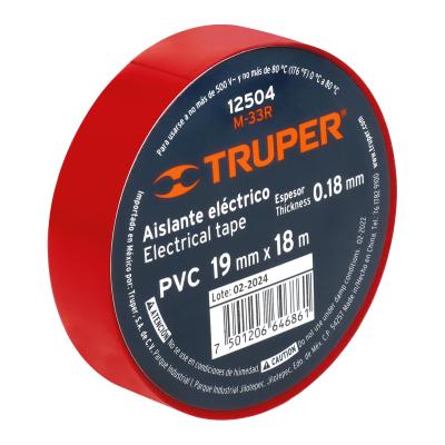CINTA DE AISLAR 18M ROJA TRUPER (12504)