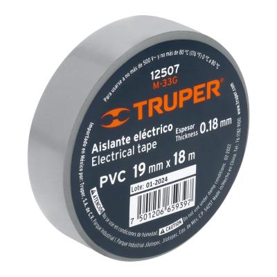 CINTA DE AISLAR 18M GRIS TRUPER (12507)