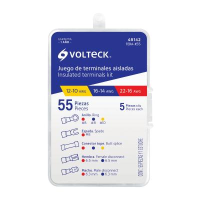 TERMINALES AISLADAS P/CABLE KIT 55 PZAS. VOLTECK (48142)