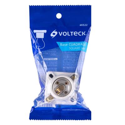 PORTALAMPARA DE PORCELANA CUADRADO VOLTECK (46522)