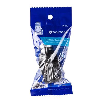 PORTALAMPARA DE BAQUELITA CADENA Y DOBLE CONTACTO(BENJAMIN) VOLTECK (46512)