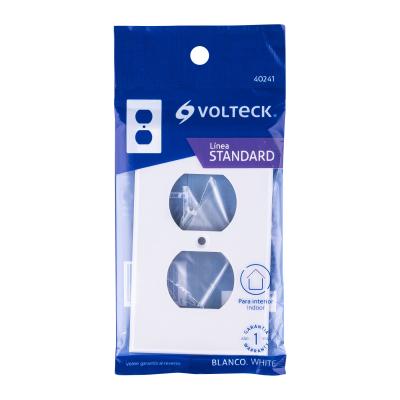 PLACA DUPLEX STD BLANCA VOLTECK (40241)