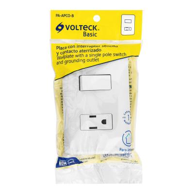 PLACA ARMADA CONTACTOE INTERRUPTOR SENCILLO VOLTECK (25077)