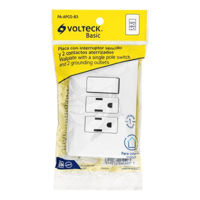 PLACA ARMADA 2 CONTACTOS 1 INT SENSILLO VOLTECK (25079)