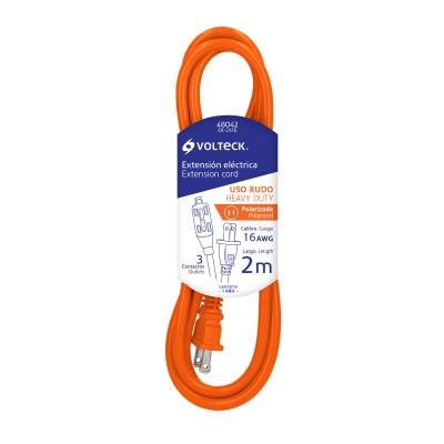 EXTENSION ELECTRICA USO RUDO 2 M CAL 16 VOLTECK (48042)