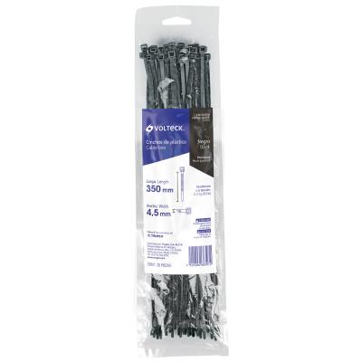 CINCHO PLASTICO 35 CM 25PZAS NEGRO VOLTECK (44329)