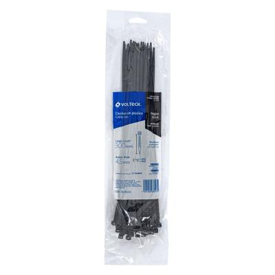 CINCHO PLASTICO 30CM 50PZAS NEGRO VOLTECK (44328)