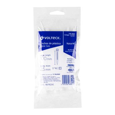 CINCHO DE PLASTICO 10CM 100PZAS VOLTECK (44300)