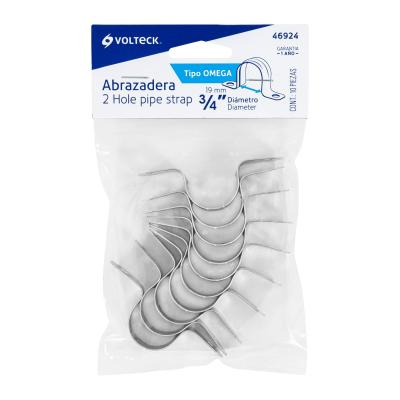 ABRAZADERA OMEGA 1/2 BOLSA 10 PZS VOLTECK (46923)