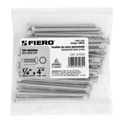 TORNILLO TIPO MAQUINA  1/4 X 4 FIERO (44633)
