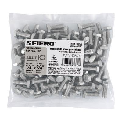 TORNILLO TIPO MAQUINA 1/4 X 3/4 FIERO (44557)