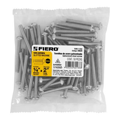 TORNILLO TIPO ESTUFA 1/4 X 2 FIERO (44629)