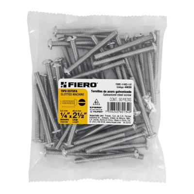 TORNILLO TIPO ESTUFA 1/4 X 2-1/2 FIERO (44630)