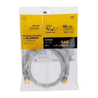 MANGUERA PARA GAS, ALUMINIO, 5/16 X 60CM FOSET BASIC (23201)