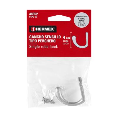 GANCHO TIPO PERCHERO SENCILLO HERMEX (48352)