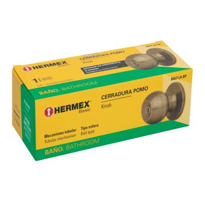 CERRADURA POMO LATON ANTIGUA HERMEX (23662)