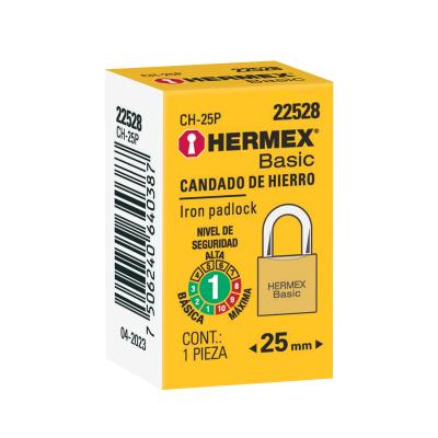 CANDADO DE  LATON 25 MM CORTO HERMEX (22528)