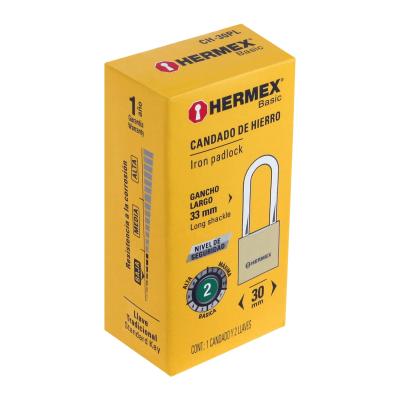 CANDADO DE LATON 30MM LARGO HERMEX (27070)
