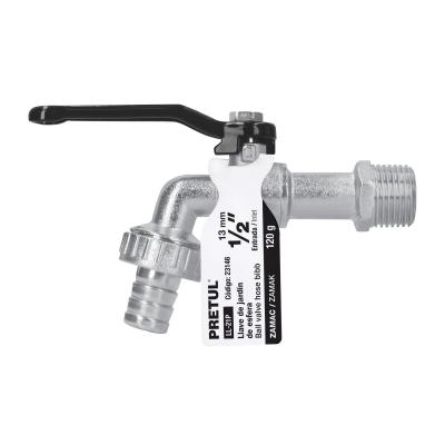 LLAVE ESFERA 1/2 DE ZINC PRETUL (23146)