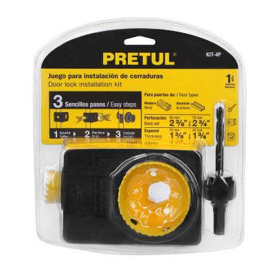 JUEGO PARA INSTALACIÓN DE CERRADURAS KIT-4P PRETUL (26038)