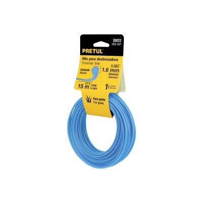 HILO REDONDO PARA DESBROZADORA 1.6MM x 15M PRETUL (20022)