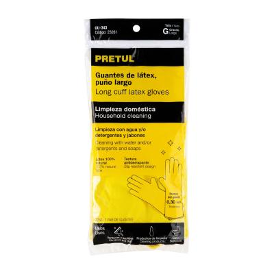 GUANTES DE LATEX PARA LIMPIEZA GRANDES PRETUL (23261)