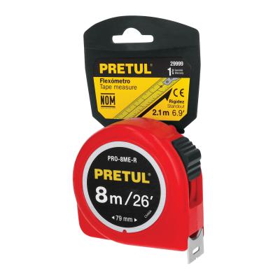 FLEXOMETRO 8 METROS ROJO PRETUL (29999)