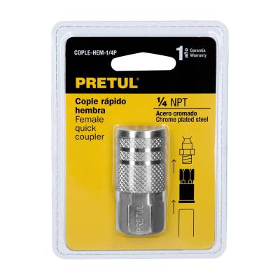 COPLE ACERO HEMBRA 1/4 NPT PRETUL (27028)