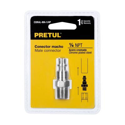 CONECTOR MACHO 1/4 PRETUL (27023)