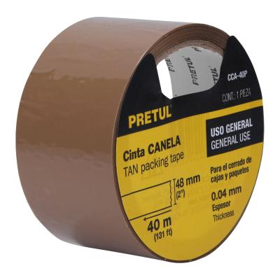 CINTA DE EMPAQUE CANELA 40M PRETUL (20524)