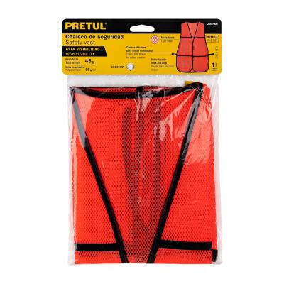 CHALECO DE SEGURIDAD USO DE DIA NARANJA PRETUL (21023)