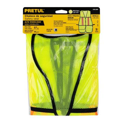 CHALECO DE SEGURIDAD CON CINTAS REFLEJANTES VERDE PRETUL (21026)